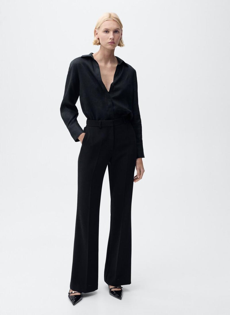 MANGO Regular-Fit Linen Shirt  - Image 4