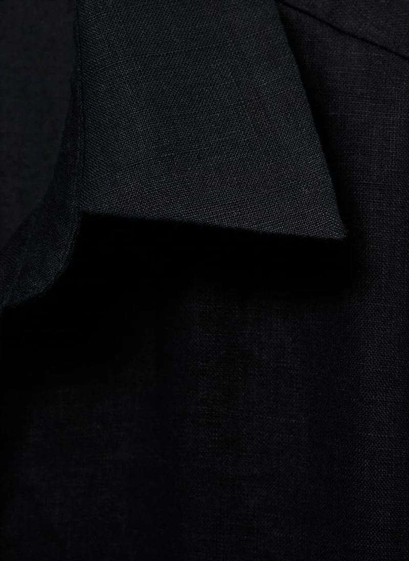 MANGO Regular-Fit Linen Shirt