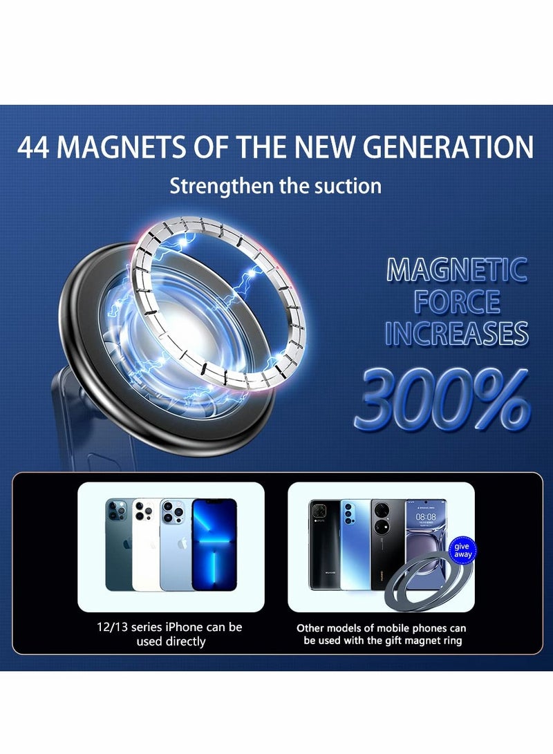 MagSafe Compatible 360° Rotating Magnetic Car Phone Mount - Universal Holder for iPhone 12/13/14 Pro Max & All Smartphones (Black) - Image 2