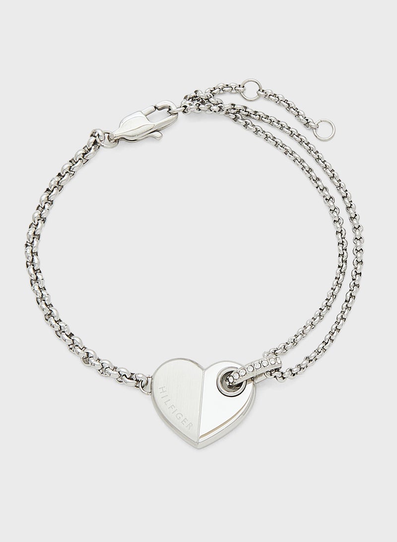 TOMMY HILFIGER Bracelet with a Heart Charm - Image 1