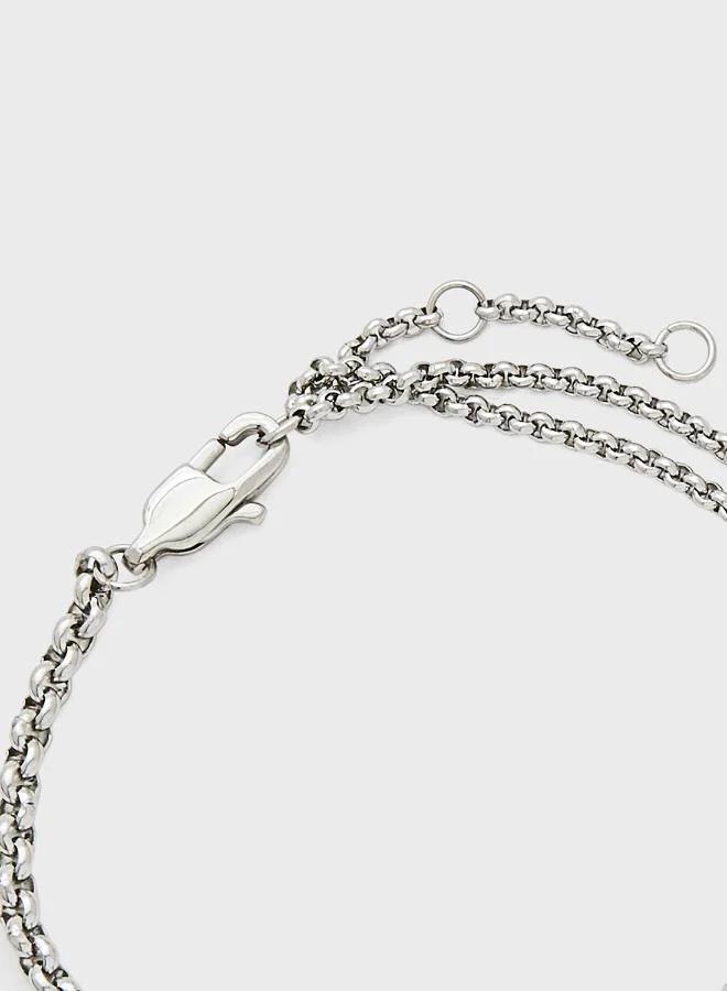 Tommy Hilfiger  Womens Chain Bracelet In Stainless Steel With A Heart Charm - 2780928 for Women | Best Price UAE