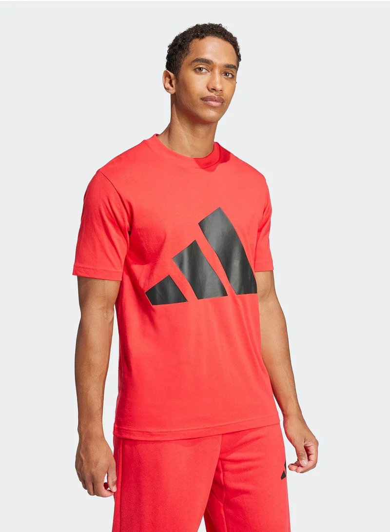Adidas adidas essentials big logo single men graphic t-shirt