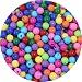 Yumttero 500PCS 8mm Smooth Mixed Color Acrylic Round Craft Beads Spacer Beads with Hole for DIY Bracelet Necklace Earrings Keychain Women Jewelry Making SuppliesSmooth Deep Mixed Color - Image 2