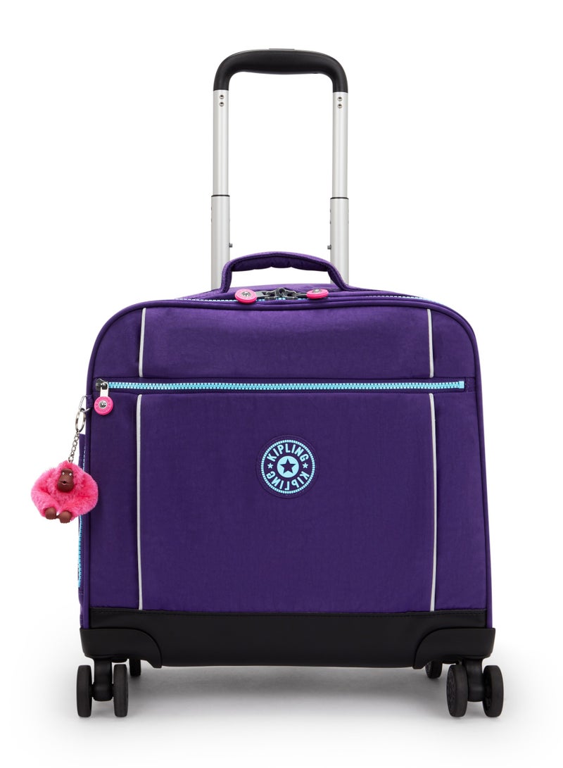 kipling New Storia Kids' 4-Wheeled School Bag with Laptop Compartment VIP Purple - Image 1