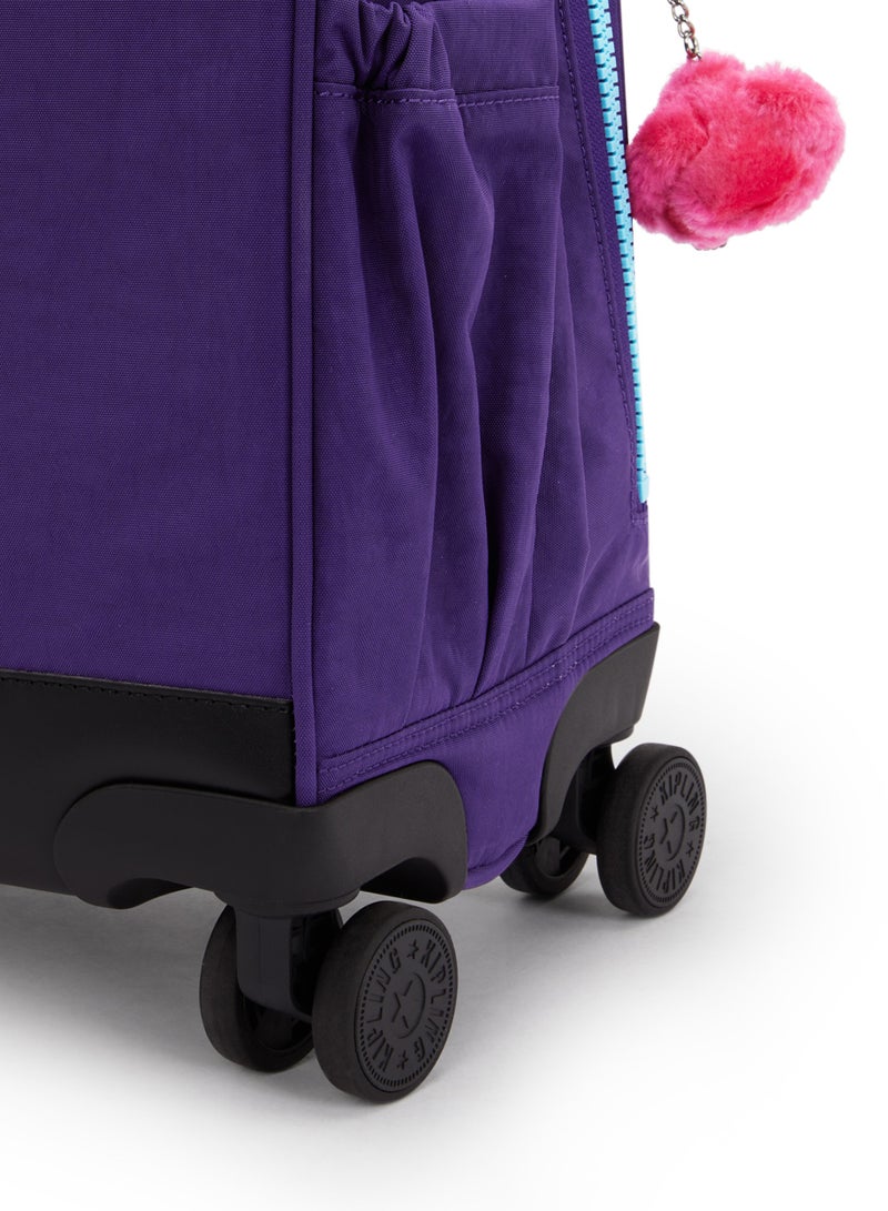 kipling New Storia Kids' 4-Wheeled School Bag with Laptop Compartment VIP Purple - Image 5