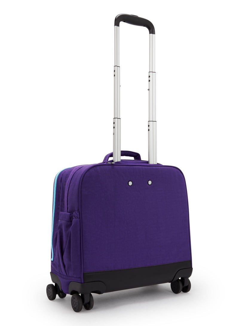 kipling New Storia Kids' 4-Wheeled School Bag with Laptop Compartment VIP Purple - Image 2