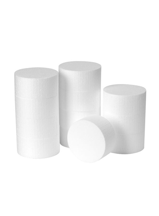Crafare 12 Pack 4x4x2 Inch Foam Circles for Crafts 2 Inch Thick Round Polystyrene Discs for Modeling Cake Sculpting School DIY Projects White - Image 3