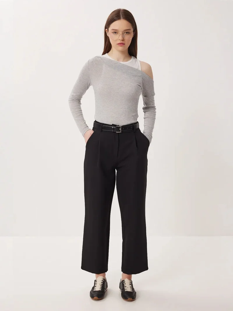 السعادة في إسطنبول ISTANBUL High Waist Tailored Trousers with Belt