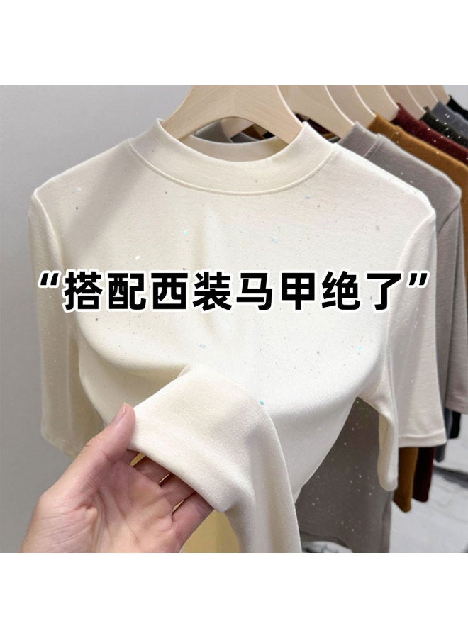 PLANDOO Semi-High Neck Base Layer Shirt For Women, Stylish And Youthful Slimming Top - Image 5