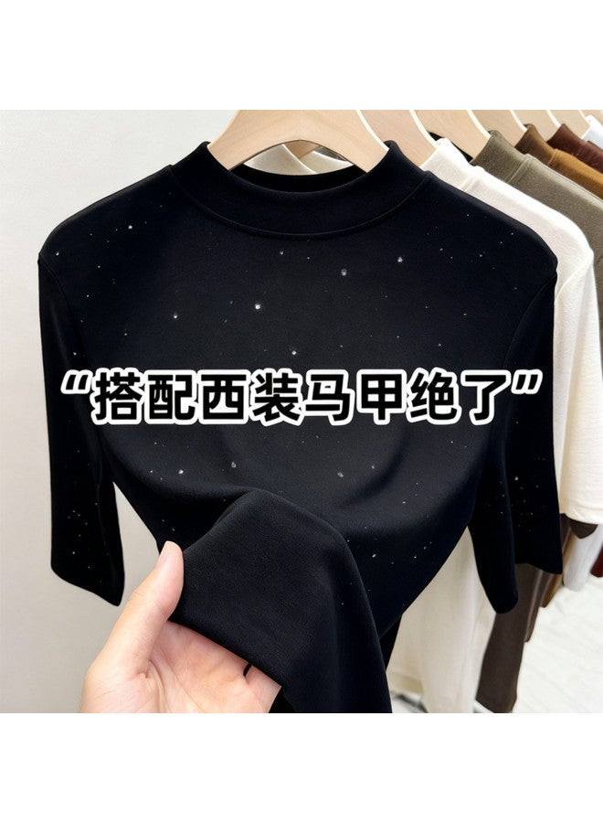 PLANDOO Semi-High Neck Base Layer Shirt For Women, Stylish And Youthful Slimming Top - Image 2
