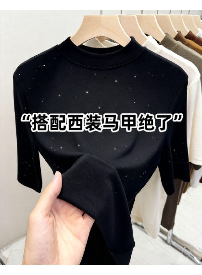 PLANDOO Semi-High Neck Base Layer Shirt For Women, Stylish And Youthful Slimming Top - Image 1