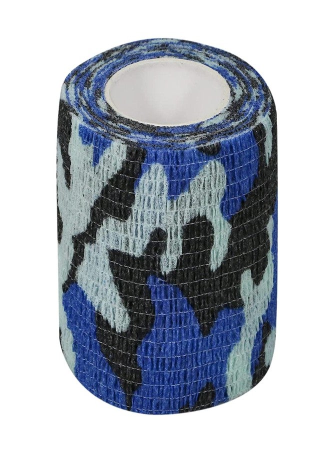 GooGou Self Adherent Bandages Camouflage Cohesive Tape Camo Elastic Sports Tape for Sports Hunting Gear and Finger Wrist Ankle 8PCS 2 in X 14.7 ft (Blue Camouflage - Image 2