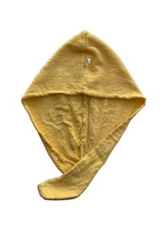 1Chase 100% Cotton Terry Hair Towel Wrap , Yellow  - Image 4