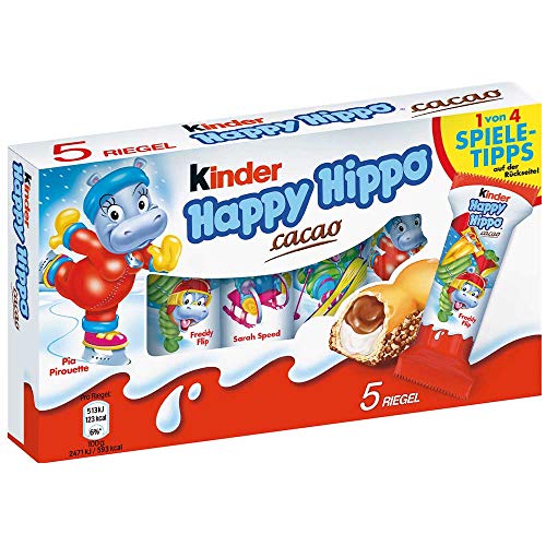 Ferrero Kinder Happy Hippo Cocoa Cream Wafer Bars Hazelnut Filling 5 Pack - Image 1