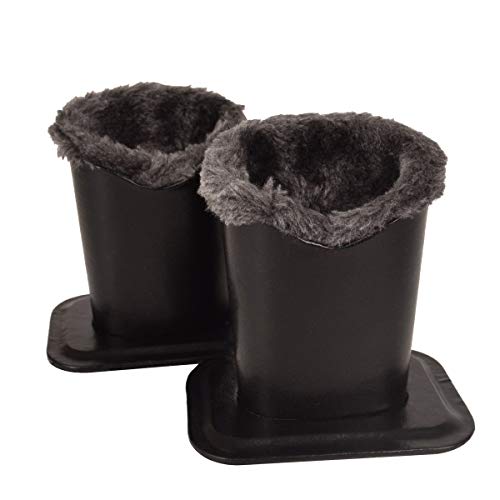 Baitaihem Pack of 2 Plush Lined Eyeglasses Holder Stand Protective Glasses Case For Desks Or Nightstands(Black and Gray) - Image 2
