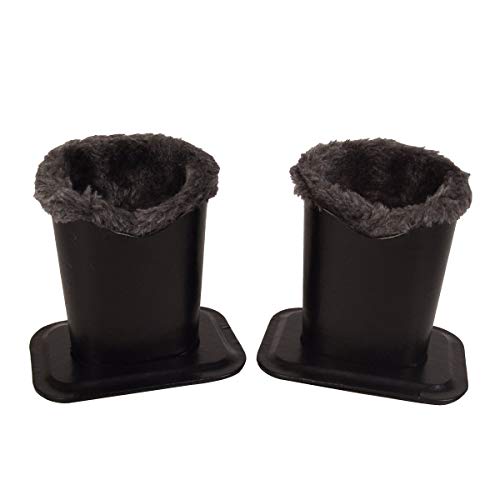 Baitaihem Pack of 2 Plush Lined Eyeglasses Holder Stand Protective Glasses Case For Desks Or Nightstands(Black and Gray) - Image 1