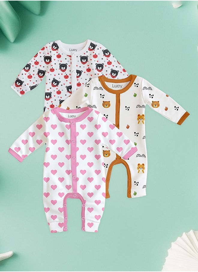 LUAY 100% Cotton Full Sleeves Baby Printed Romper,Sleepsuit for Baby Girls & Boys,_(Pack of 3) 3-6 M - pzsku/ZD0A39234EFFB6E34F842Z/45/_/1741000649/a4679a9d-1cd6-4a84-8e28-6c9dc5f9ad03