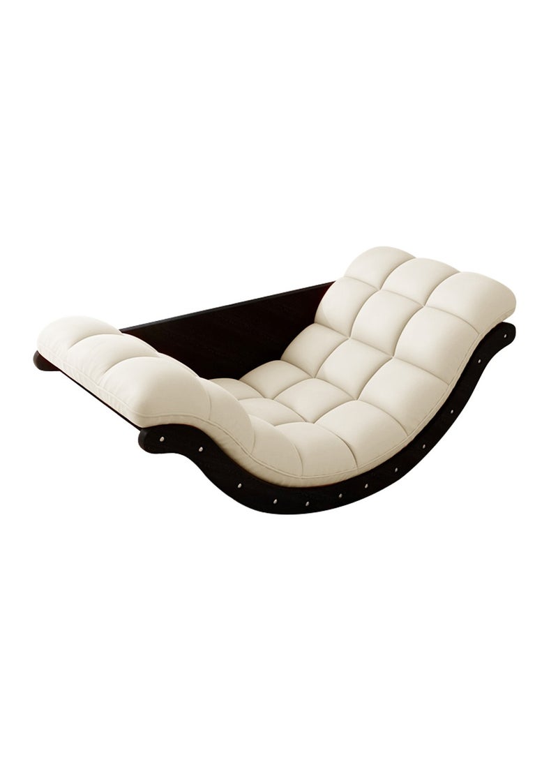 كول بيبي CoolBaby Outdoor Rocking Chair, Moon Shaped Rocking Chair, Indoor Sofa Chair for Bedroom, Living Room, Porch, Garden, Lawn - Beige - Image 1