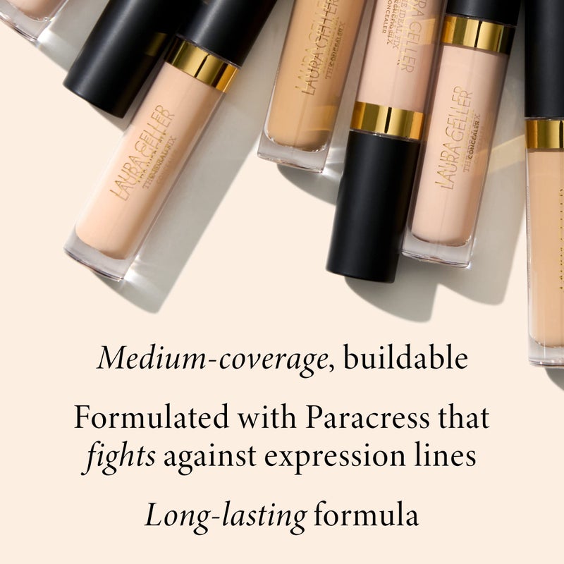 LAURA GELLER NEW YORK The Ideal Fix Concealer - Medium - Buildable Medium to Full Coverage Liquid Concealer - Covers Under Eye Dark Circles & Blemishes - Long-Lasting - Image 3