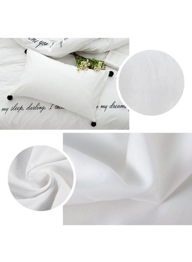 CAROMIO 4-Pack Zippered Pillow Protectors, Premium 400 Thread Count 100% Egyptian Cotton White Zippered Pillowcases Pillow Covers, Queen - Image 3