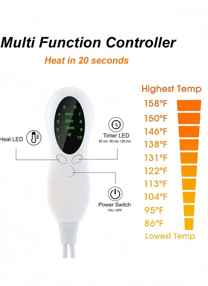 VOGMAX - The shoulder, neck and back physiotherapy heating pad is equipped with an automatic shut-off machine wash portable pain relief heating pad, featuring 10 temperature Settings and three timer designs - Image 1