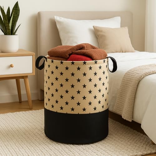BB BACKBENCHERS Heavy Duty Laundry Basket | Large Round Collapsible Storage Hamper | for Blankets, Toys & Laundry | Foldable Home Organizer for Dorm, Apartment | Brown - Image 4