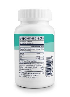Vimergy Vegan Epa/Dha 30 Servings Algal Omega 3 Fatty Acids Plant Based Fish Oil Alternative With Vitamin E Supports Heart Brain & Eye Health Nongmo Glutenfree Soyfree Paleo (90 Count)  - Image 3