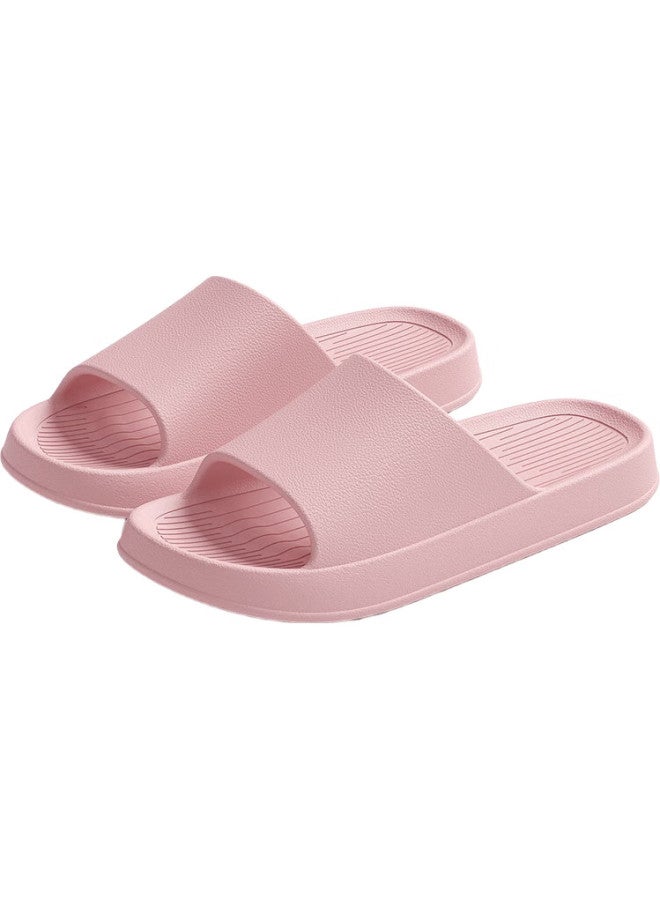 Lurad Slippers For Men, Shower Sandals, Soft-Soled, For Home Use, Eva Material, Couples, Indoor Bathroom Slippers For Women, Pink, Size 37-38 - Image 1