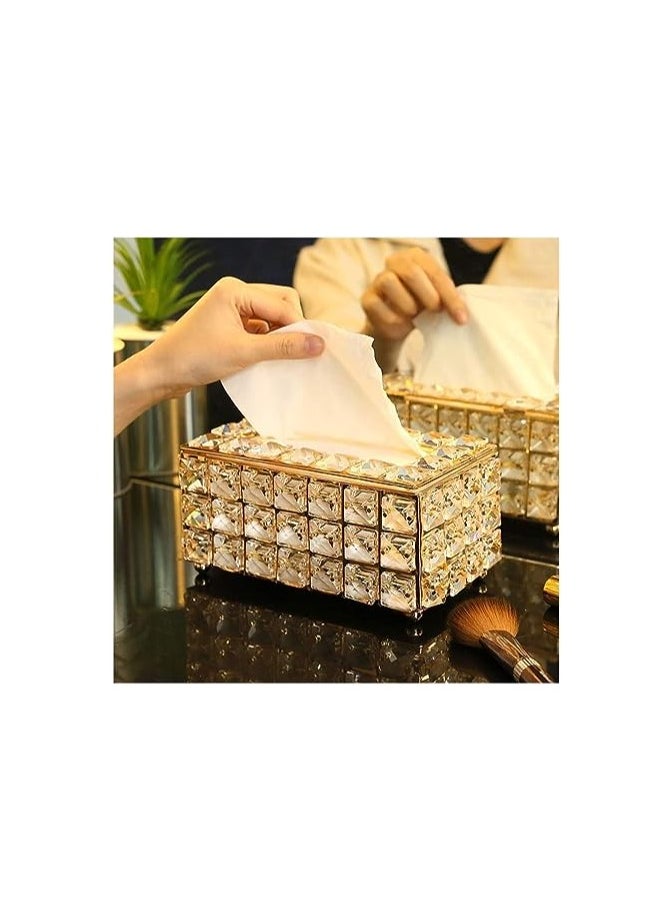Spaceshoop - Crystal Tissue Box Artificial Paper Rack Holder Home Decor Clear - Image 1
