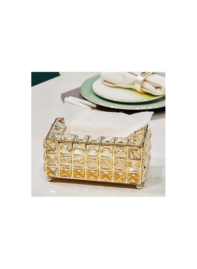 Spaceshoop - Crystal Tissue Box Artificial Paper Rack Holder Home Decor Clear - Image 1