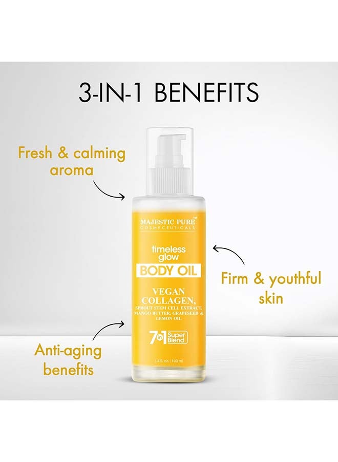 Majestic Pure Timeless Glow Body Oil | 100% Pure And Natural | Repair Dry, Damaged Skin | Moisturizing Skin | Deep Moisturizing Formula |100ml - Image 4