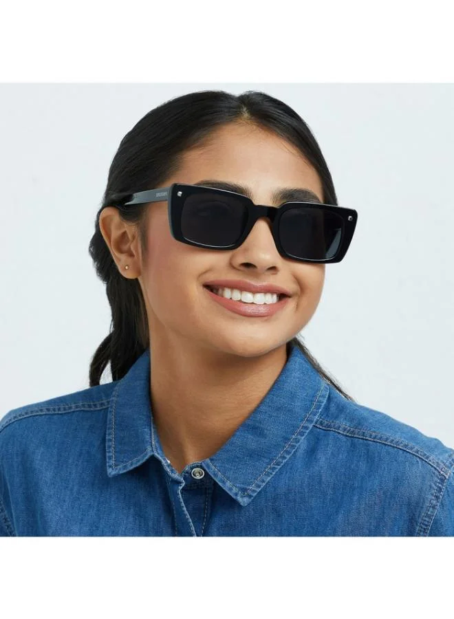 30Sundays THAT'S WOW Women Gray Sunglasses - Frame Material: Acetate - Lens Color: Gray- Frame Color: Black - Full Rim