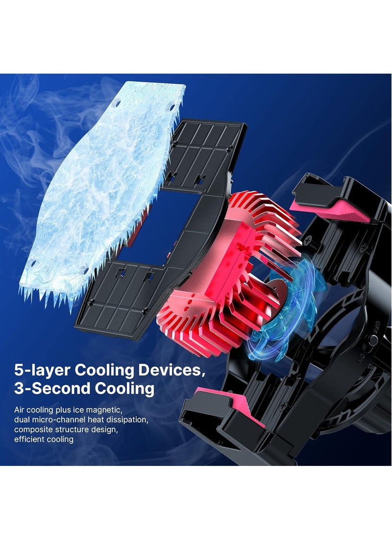 Ulanzi - Cell Phone Stand with Phone Cooler, Desktop Phone Live Streaming Solution with Phone Cooling Fan, Height Adjustable Phone Cooler Stand Compatible with All Mobile Phones, iPhone and Android - Image 1