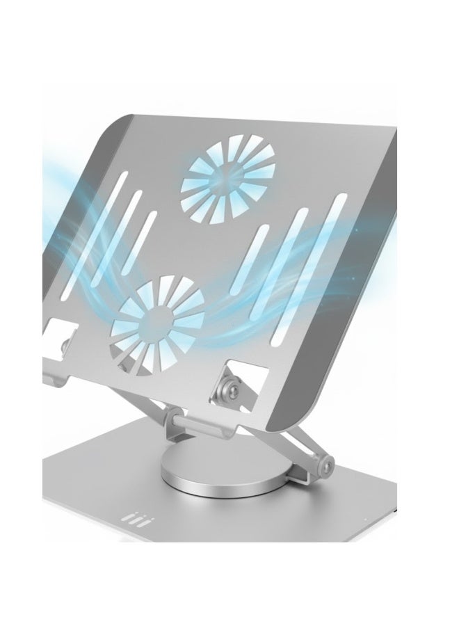 طلال حامل كمبيوتر محمول للمكتب، منظم لأجهزة الكمبيوتر المحمولة من الفولاذ المقاوم للصدأ قابل للتعديل بزاوية 360 درجة، مقاس 10-16 بوصة، حامل خفيف الوزن لأجهزة الكمبيوتر المحمولة للاستخدام المنزلي والمكتب والسفر، متوافق مع أجهزة ماك بوك وديل وإتش بي (متعدد الألوان) - Image 5