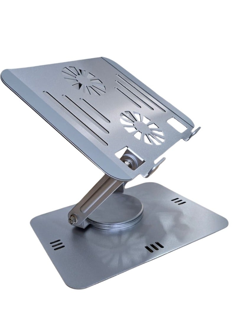 طلال حامل كمبيوتر محمول للمكتب، منظم لأجهزة الكمبيوتر المحمولة من الفولاذ المقاوم للصدأ قابل للتعديل بزاوية 360 درجة، مقاس 10-16 بوصة، حامل خفيف الوزن لأجهزة الكمبيوتر المحمولة للاستخدام المنزلي والمكتب والسفر، متوافق مع أجهزة ماك بوك وديل وإتش بي (متعدد الألوان) - Image 1