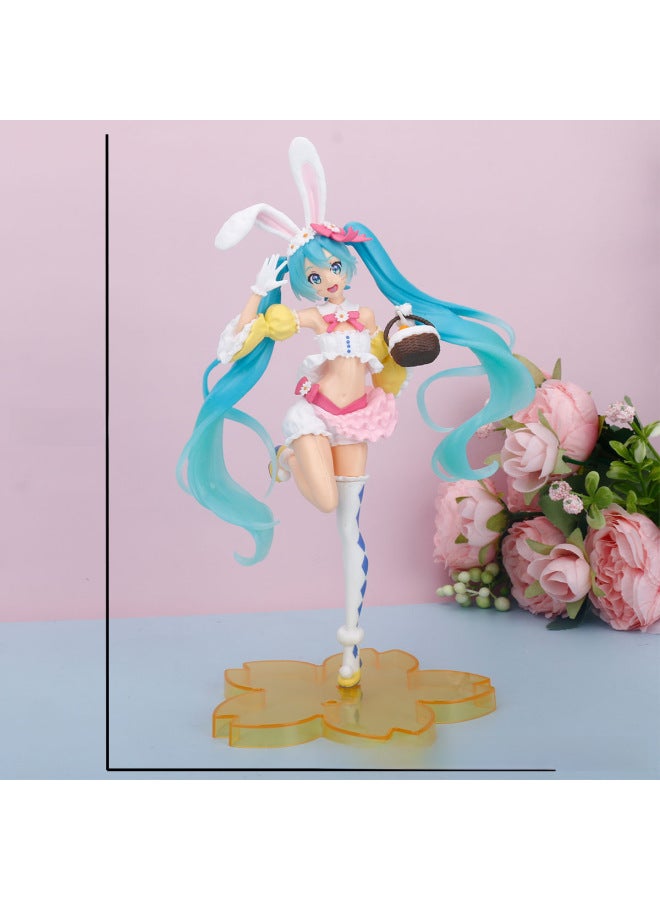 MIKU Chuyin Future Hand-made Ornaments Secondary Beautiful Girl Yugui Dog Chuyin Desktop Decoration Chassis Ornaments-Color:Powder Skirt First Sound A Generation-bag  - Image 3