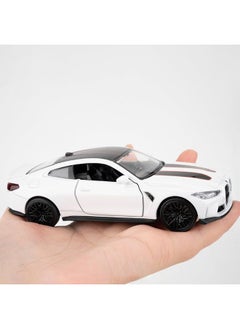 RMZ City 1/36 BMW M4 CSL Model Car, Alloy Toy Car with Pullback Function, Suitable for Collecting and Decorating Model Toys, Car Gifts for Boys and Girls (White)  - Image 3