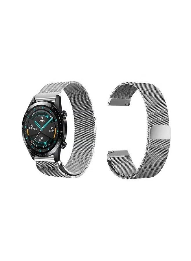 vesus Milanese Mesh Replacement Band For Huawei Watch GT/GT2 Silver