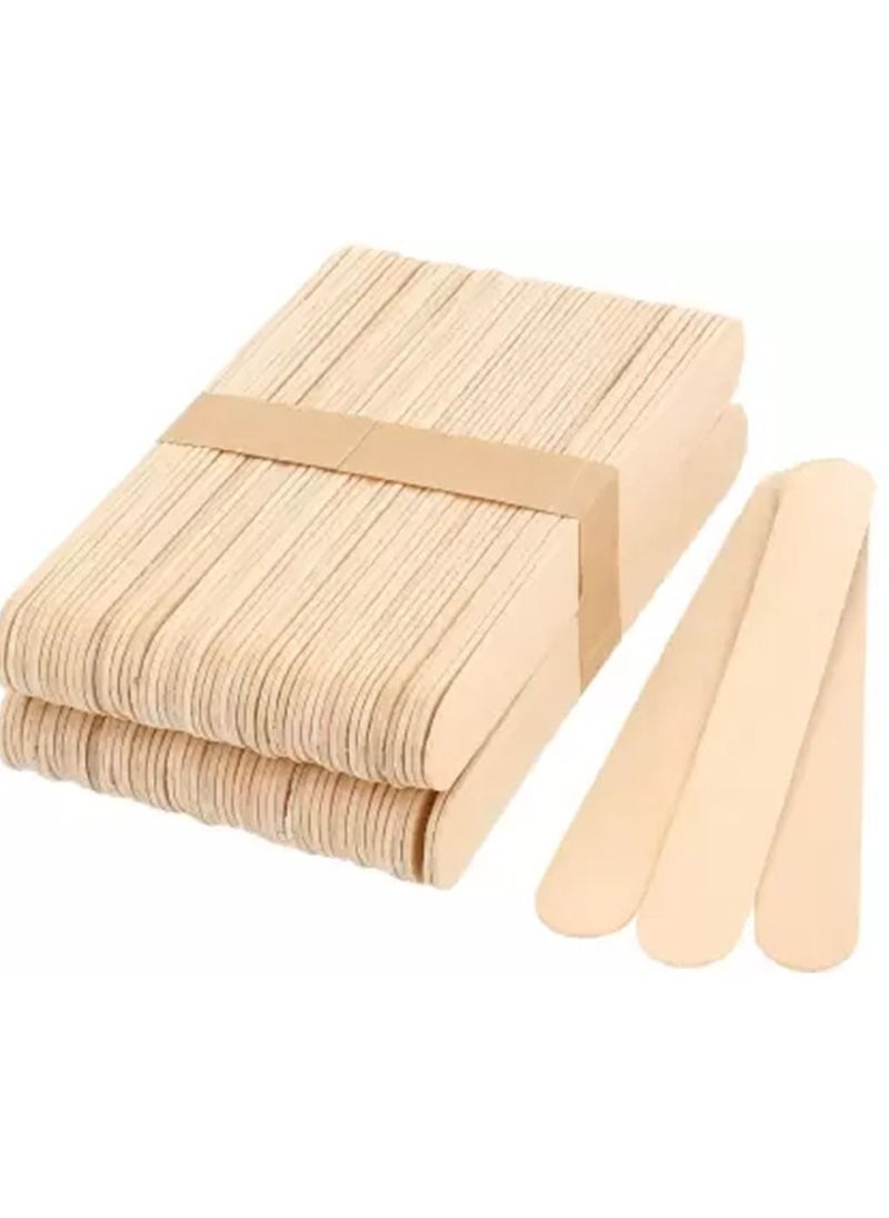 B WAX - 100 Pcs Wooden Spatula Wax Applicator - Image 1