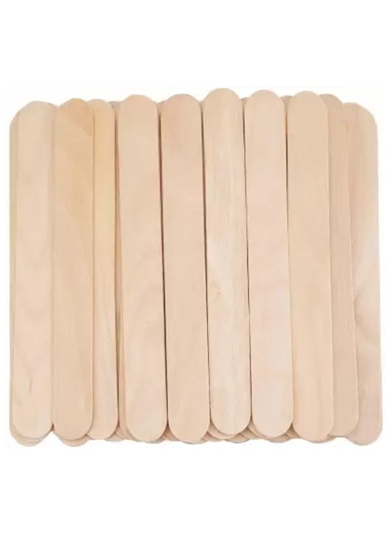 B WAX - 100 Pcs Wooden Spatula Wax Applicator - Image 1