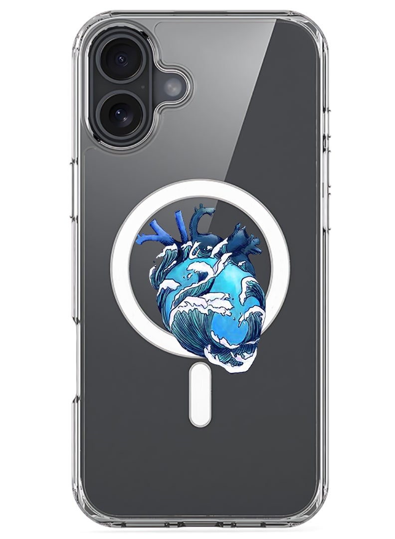 Theodor Magnetic Case for Apple iPhone 17 Compatible with MagSafe Wireless Charging, Shockproof Phone Bumper Cover - Heart - Image 1