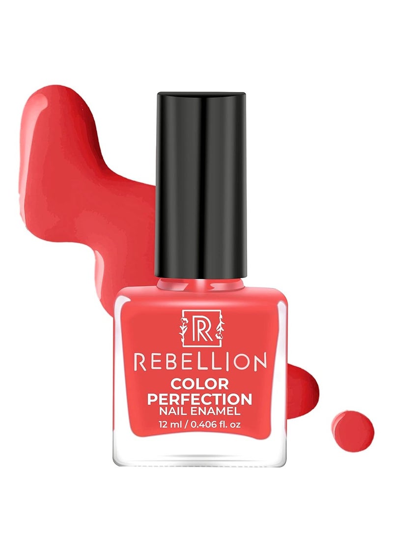 Rebellion Color Perfection Nail Enamel 12ml Coral Peach Confident Coral RG15 - Image 1