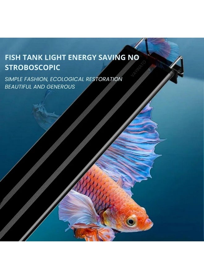 VAYINATO - (Ly-30S | Fit For 30-40Cm Tank) Aquarium Led Light (Blue+White), Single Color Mode Led Light Ultra Slim Black Light For Fresh & Salt Water Tank | Water Proof With Extendable Bracket - Image 1