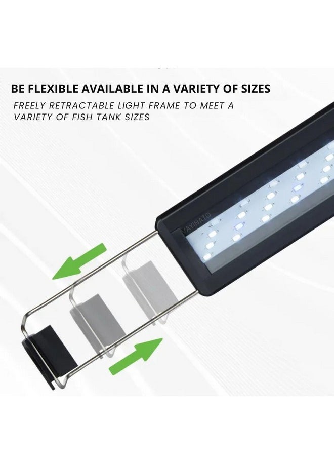 VAYINATO - (Ly-30S | Fit For 30-40Cm Tank) Aquarium Led Light (Blue+White), Single Color Mode Led Light Ultra Slim Black Light For Fresh & Salt Water Tank | Water Proof With Extendable Bracket - Image 1