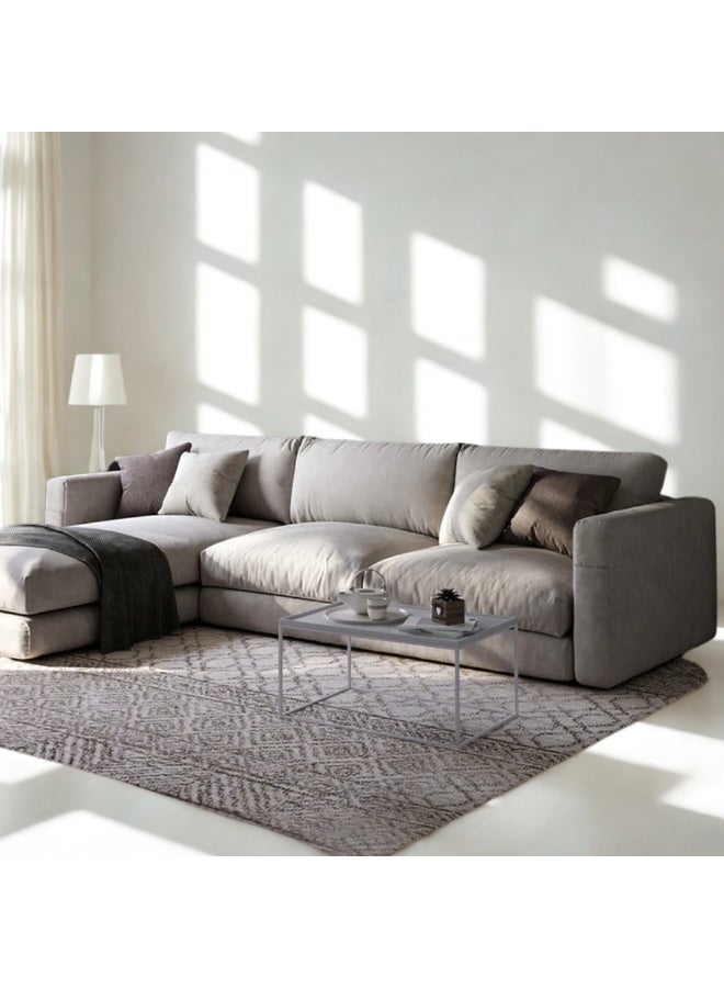 Malazhouse Beech wood Sectional Sofa 250cm * 160cm - Linen - Image 5