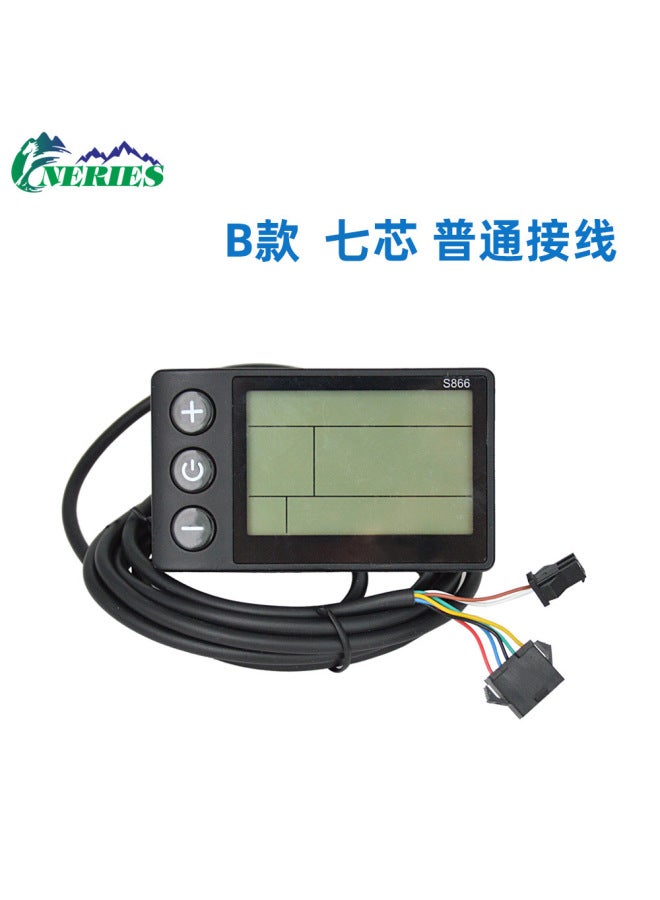 Mountain Bike Lithium Battery Modification Accessories Lcd-s866 Moped Scooter Smart Lcd Meter Waterproof Connector