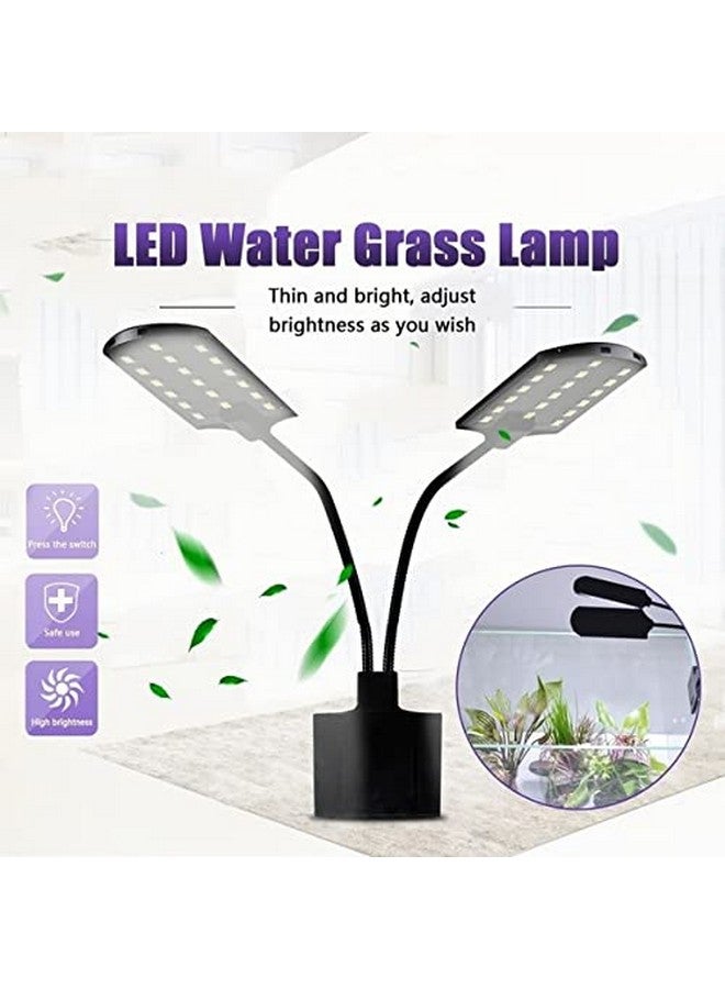 VAYINATO X7(Suits For 2Ft - 4Ft Tank) Aquarium Fish Tank Double Heads Plant Grow White Led Creative Clip On Light By Petzlifeworld - Image 2