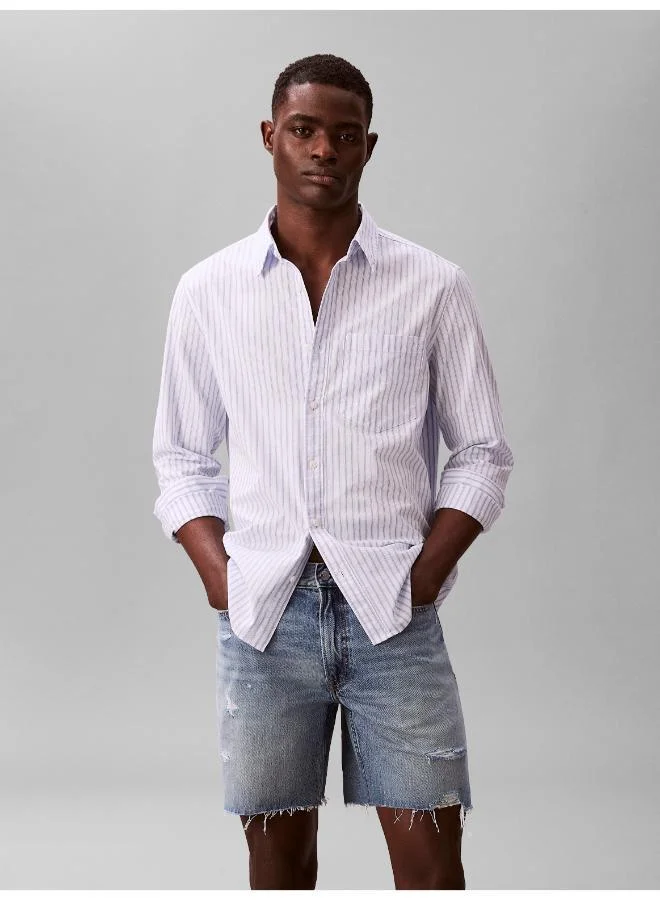Calvin Klein Jeans Raw Hem Distressed Denim Shorts