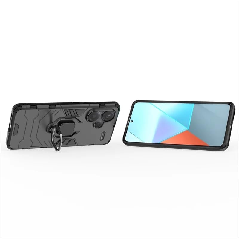 Spazy Case® Redmi Note 13 Pro Plus Back Cover | Dual Layer Armor Defender Full Body Protective + PC Hybrid Kickstand Back Case for Redmi Note 13 Pro Plus - Image 5