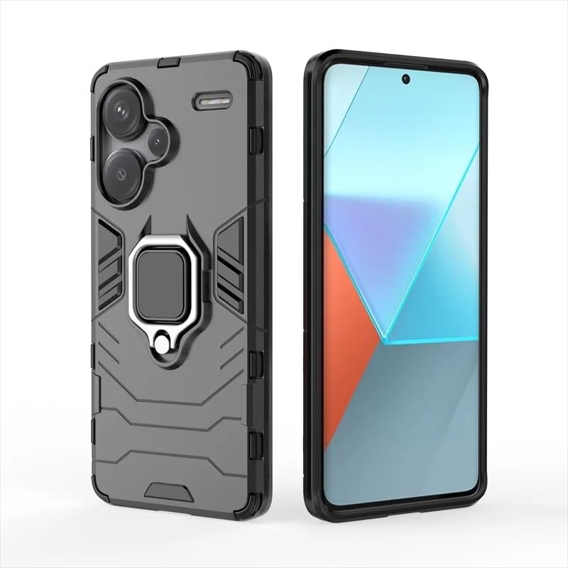 Spazy Case® Redmi Note 13 Pro Plus Back Cover | Dual Layer Armor Defender Full Body Protective + PC Hybrid Kickstand Back Case for Redmi Note 13 Pro Plus - Image 2